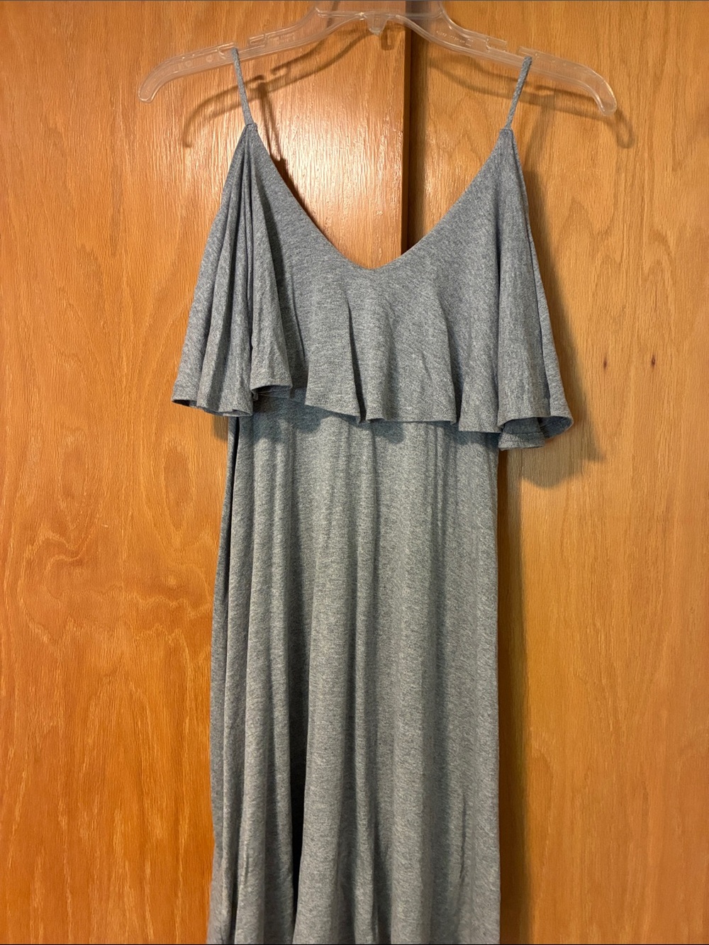 Soprano Grey Off-Shoulder Ruffle Mini Dress - Picture 4 of 4